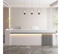 Banco moderno della reception con il contatore anteriore di illuminazione molle e le soluzioni di Sto per l'ufficio e le pubblicità