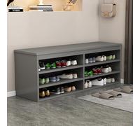 Banco nizador de Zapatos Zapatero de Madera de 3 Niveles per Entrada Sala de Estar y Pasillo.(Grigio 100x35x50cm)