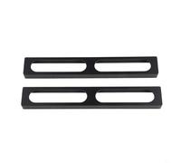 Banco per la lavorazione del legno in lega di alluminio con 2 basi e 10 fermi per banchi da lavoro con fori per cani da 19 mm/20 mm, nero (per foro da 19 mm)