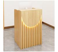 Banco per recept con venature del legno, semplice bancone per mercati, minimarket e hotel, 4,80 x 40 x 96 cm
