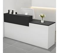 Banco per reception, banco per la vendita al dettaglio, cassa, ufficio, armadietto, tavolo con cassetti e cavo, semplice scrivania per reception, tavolo moderno per salone, atrio, ufficio, negozio