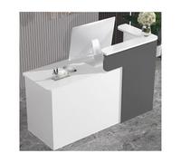 Banco per reception, banco per la vendita al dettaglio, cassa, ufficio, armadietto, tavolo con cassetti, elegante e moderno, con cassetti bloccabili, robusto bancone anteriore per ufficio, guerra