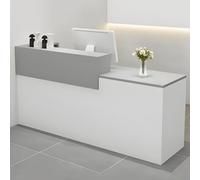 Banco per reception, banco per la vendita al dettaglio, cassa, ufficio, armadietto, tavolo con cassetti e cavo, semplice scrivania per reception, tavolo moderno per salone, atrio, ufficio, negozio