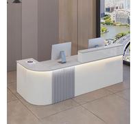 Banco per reception con casse e cassetti, con cavo, scrivania per reception con contenitore, moderno bancone receptionist con cassetti, per saloni di bellezza,