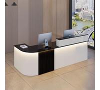 Banco per reception con casse e cassetti, con cavo, scrivania per reception con contenitore, moderno bancone receptionist con cassetti, per saloni di bellezza,