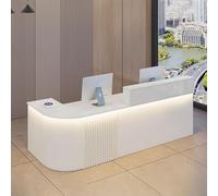 Banco per reception con casse e cassetti, con cavo, scrivania per reception con contenitore, moderno bancone receptionist con cassetti, per saloni di bellezza,