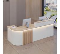 Banco per reception con casse e cassetti, con cavo, scrivania per reception con contenitore, moderno bancone receptionist con cassetti, per saloni di bellezza,