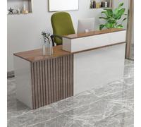 Banco per reception con cassetto bloccabile, registratore di cassa, reception in legno per cassa al dettaglio, tavolo per ricevimenti in piedi (K-1, 160 x 61 x 99 cm), soluzione resistente ed elegante