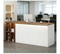 Banco reception con bancone Banco reception con illuminazione a LED e ripiani a cassetto Banchi receptions cons passacavi Banchi vendita al dettaglio,H right,150x60x90cm