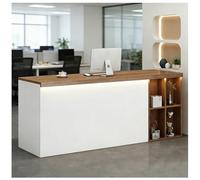 Banco reception con bancone Banco reception con illuminazione a LED e ripiani a cassetto Banchi receptions cons passacavi Banchi vendita al dettaglio,H left,80x60x90cm