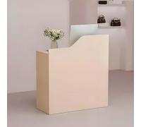 Banco Reception con Cassetti Moderno Frontale Bancone per Checkout, Montaggio Facile, Postazione Cassa Salvaspazio