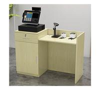 Banco reception con cassetti per ufficio e hall con postazione di vendita al dettaglio verde chiaro Dimensioni: 120 x 41,6 x 80 cm Design moderno per aziende e negozi