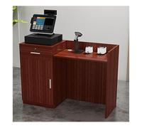 Banco reception con cassetti per ufficio e vendita al dettaglio Checkout Elegante colore Pomelo Dimensioni: 100 x 41,6 x 80 cm Design moderno per ingresso o negozio