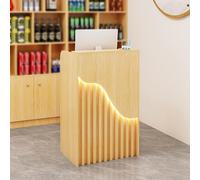 Banco reception con cassetto portaoggetti da 1,8 m, rosso, per supermercati, minimarket, hotel, soluzione elegante e funzionale per reception