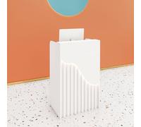 Banco reception con cassetto portaoggetti per supermercati, minimarket, hotel, 1,8 m, rosso, bancone reception elegante e funzionale