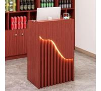 Banco reception con cassetto portaoggetti, semplice scrivania per mercati, minimarket e hotel, 60 x 40 x 96 cm, elegante scrivania bianca