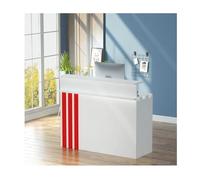 Banco reception con doppio strato di stoccaggio per la vendita al dettaglio con cassetto bloccabile, elegante mobile per hall per uffici e saloni (L80 cm)