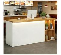 Banco reception con illuminazione a LED Banco reception con cassetto chiudibile as chiave Banchi cassa per salone di bellezza Mobile a 2 ripiani cons frontale aperto,J left,120x60x90cm