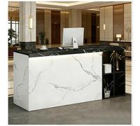 Banco reception con illuminazione a LED Banco reception con cassetto chiudibile as chiave Banchi cassa per salone di bellezza Mobile a 2 ripiani cons frontale aperto,C left,160x60x90cm