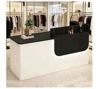 Banco reception con illuminazione a LED, banco reception con ripiano per tastiera, cassettiere cons serratura, banchi receptions per check-out, hall e saloni di bellezza,K left,150x60x100cm