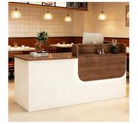 Banco reception con illuminazione a LED, banco reception con ripiano per tastiera, cassettiere cons serratura, banchi receptions per check-out, hall e saloni di bellezza,I left,150x60x100cm