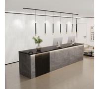 Banco reception con striscia luminosa a LED e cassetto bloccabile, ideale per salone, ufficio, lobby checkout stand