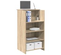 Banco Reception Desk 55x50x103.5 cm Oak Sonoma - High Reception Counter with Storage Shelf, Durable Multilayer Wood for Office, Hotel Lobby, Clinic - Easy Assembly, Wall Mounting Required