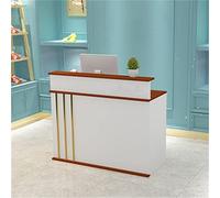Banco reception marrone per cassieri e negozi al dettaglio - versatile reception commerciale 60 x 50 x 100 cm ideale per negozi, bar e piccole imprese