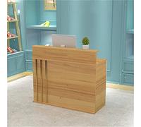 Banco reception moderno per cassieri Design semplice per negozi di abbigliamento, minimarket, bar e uso commerciale, colore naturale, 60 x 50 x 100 cm, soluzione versatile per reception