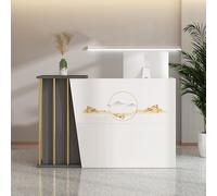 Banco reception per negozi, piccolo bancone per ricevimenti, armadietto estetico con cassetto con serratura, per mobili da ingresso per cliniche e uffici (stampato L 100 x 40 x 90 cm)