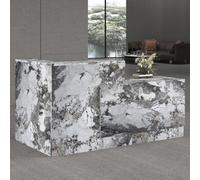 Banco reception per negozi, saloni di bellezza, hotel e uffici, tastiera cassetto incluso (cristallo R 220 x 60 x 105 cm) elegante e funzionale mobili da esposizione