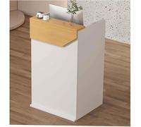Banco reception per salone di bellezza, moderno bancone anteriore con cassetto chiudibile, altezza 95 cm, scrivania per computer per ufficio per check-out e hall