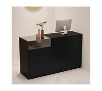 Banco reception per saloni di hotel e negozi uso moderno nero grigio 100 cm mobili elegante bancone reception per parrucchieri negozi e decorazioni per la casa