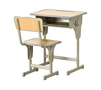 Banchetto Scrivania Bambino Scuola con Sedia Altezza Regolabile in Acciaio e MDF