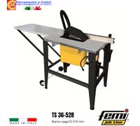 Banco Sega Circolare 80x55cm FEMI TS36-528 2000W Lama Ø315mm Tavolo Piano Lavoro