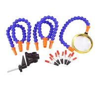 Banco Tavolo Morsetto Stazione di Saldatura con 5Pc Braccia Flessibile Supporto Saldatore PCB Saldatura Riparazione Strumento di Terza mano