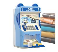 Bancomat Banca Per Bambini | Giocattoli Educativi con Musica e Slot Carta Simulata,Cassaforte per Risparmi Bambini,Per Contanti Banconote Monete Età Oltre 3 Anni Apprendimento