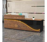 Bancone checkout e reception, banco bancario con scaffale regolabile e cassetti bloccabili, per negozio di abbigliamento, reception dell'azienda, caffetteria