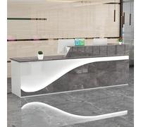 Bancone checkout reception, banco bancario con scaffale regolabile e cassetti bloccabili, per negozio di abbigliamento, reception dell'azienda, caffetteria