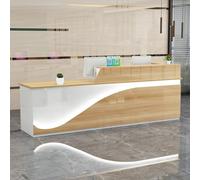 Bancone checkout reception, banco bancario con scaffale regolabile e cassetti bloccabili, per negozio di abbigliamento, reception dell'azienda, caffetteria