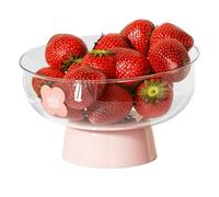 Bancone da cucina per ciotola di frutta - ciotola per frutta su piedistallo con base di scarico rimovibile | grande supporto per snack per caramelle per display da tavolo, supporto per frutta