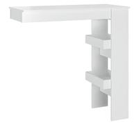 Bancone da Muro Bianco Lucido 102x45x103,5 cm Legno Compensato