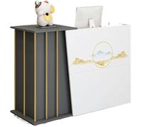 Bancone della Reception con Cassetti, Reception del Salone di Legno per Un Supermercato Moderno Semplice Minimarket Hotel Piccolo Bar Salone di Bellezza Negozio di Abbigliamento, C, 140x40x90cm
