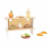 Janod Vetrina Pasticceria FSC-12 Accessori Giocattolo di Imitazione FSC-Immaginazione-dai 3 Anni, J06557, Colore Legno/Bianco, Piccolo