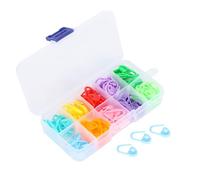 Bancone marcatore a maglieria mmabeutf, clip di ago bloccante all'uncinetto, per vari progetti a maglia, set multicolore da 100 pezzi, 10 colori assortiti, con portatile, durata