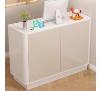 Bancone per la vendita al dettaglio, moderno bancone per reception anteriore, con cassetti bloccabili, per ufficio pagamento/salone di bellezza/hall (B, 120 cm)