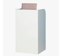 Bancone per ricevimenti in legno bianco, 49,8 cm, piccola scrivania da bar, perfetto per la vendita al dettaglio e le aree di ricevimento, versatile per negozi e bar, elegante e funzionale