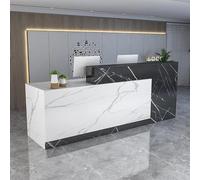 Bancone per ricevimenti in legno con serratura moderno banco cassa per ufficio salone di bellezza e hall 120 x 60 x 100 cm elegante stazione di servizio clienti durevole e funzionale mobili al