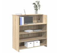 Bancone per ricevimento in rovere Sonoma, 100 x 50 x 103,5 cm, in legno con | Resistente all'umidità, alla deformazione e alle spacce, richiede un supporto da parete, per ufficio, hotel, studi, saloni