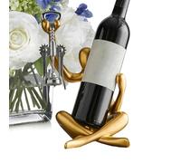 Bancone porta vino, armadietto per vino da tavolo | Supporto per vino in resina con gancio per apribottiglie,Scultura del tavolo da pranzo autoportante, statua cava decorativa per gli amanti del vino